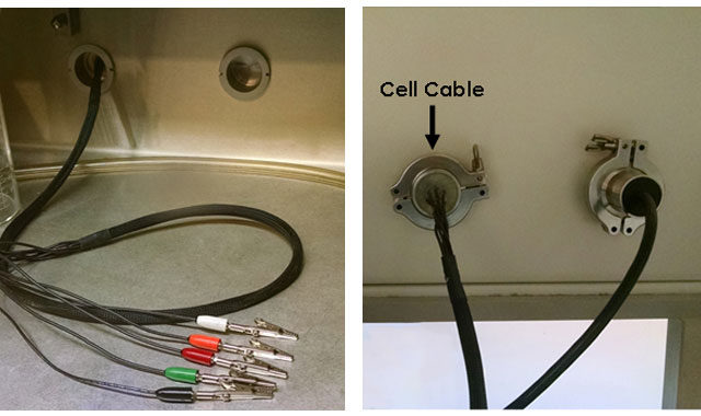 Cell Cable Feedthrough Based on KF Flange