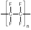 Chemical structure of the PTFE monomer