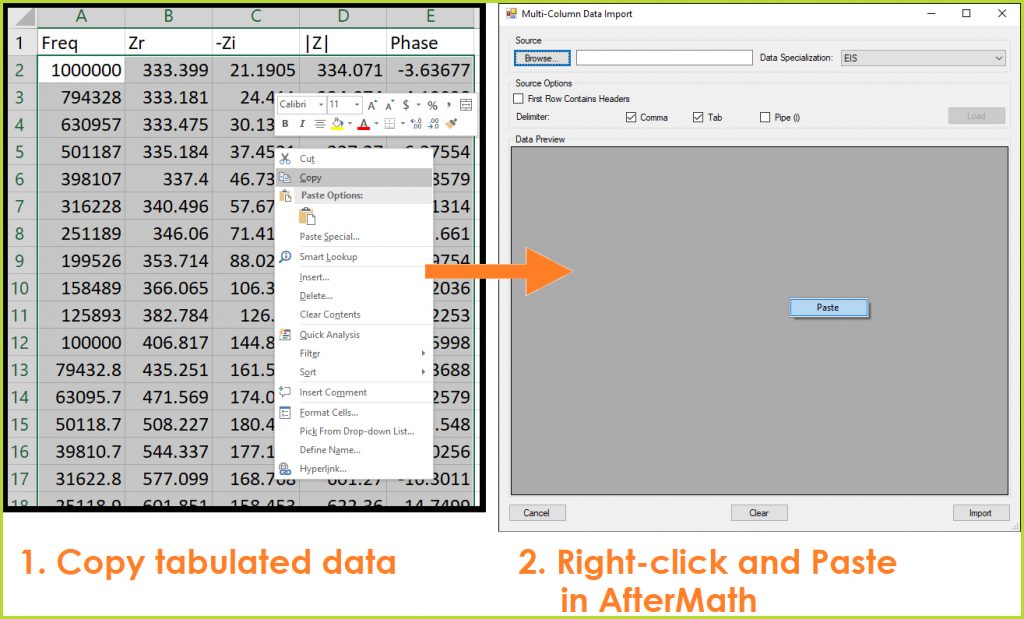 Excel tab data copying